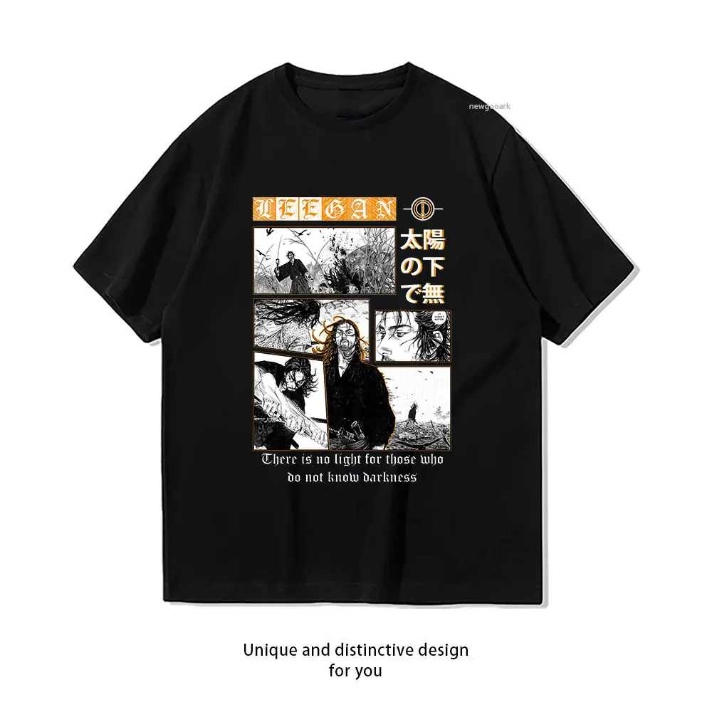 Musashi Miyamoto Vagabond samurai Classic T-Shirt woman man Casual cotton Anime graphic t shirts boyfriend Short-sleev
