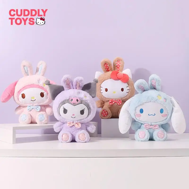 

Sanrio Плюшевая Кукла Kawaii Hello Kitty My Melody Kuromi мягкие игрушки мультфильм Cos кролик милая Подушка Плюшевые игрушки для девочек подарок