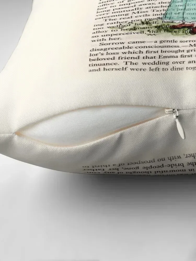 جين أوستن - إيما رمي وسادة الوسائد ديكور المنزل غطاء وسادة أريكة مطرزة غطاء الوسادة وسائد أريكة الزخرفية وسادة