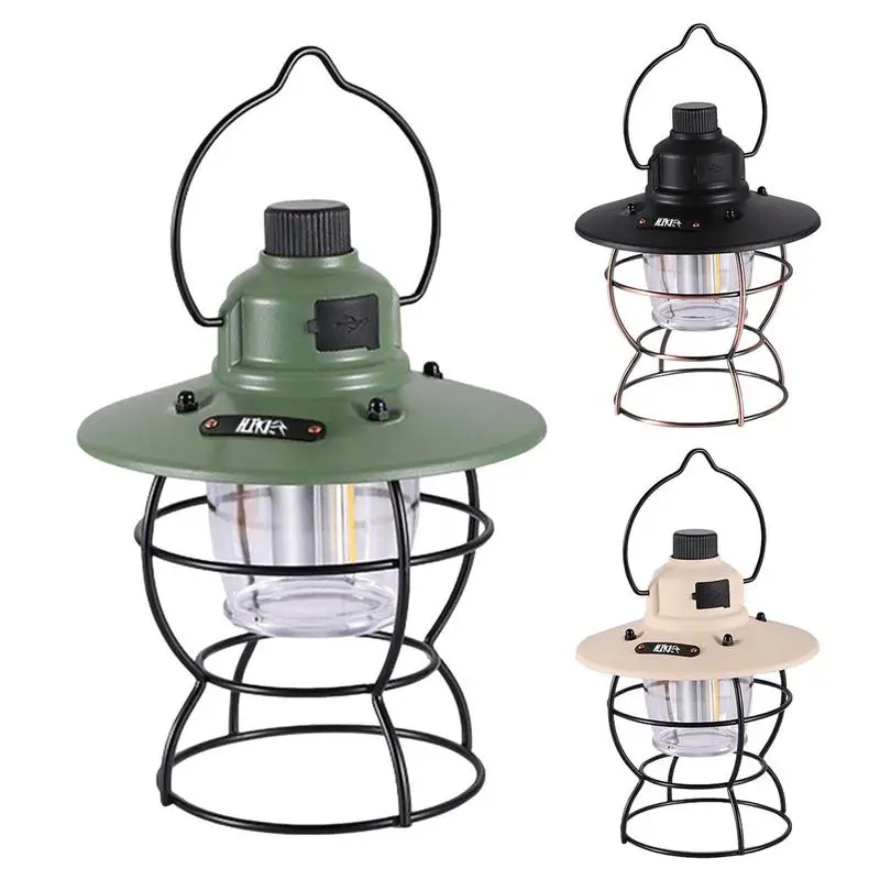 Lasting 50 Hours Home Emergency Backup Lights, Camping Lantern, Wild Retro Handheld Lamp, Waterproof Outdoor Tent Hanging Lights