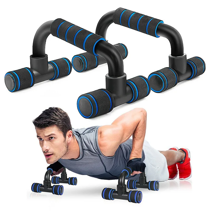 1pair Push Up Stand I-shaped Home Fitness Gym Handles Slip-resistant Pushup Bars Muscle Training