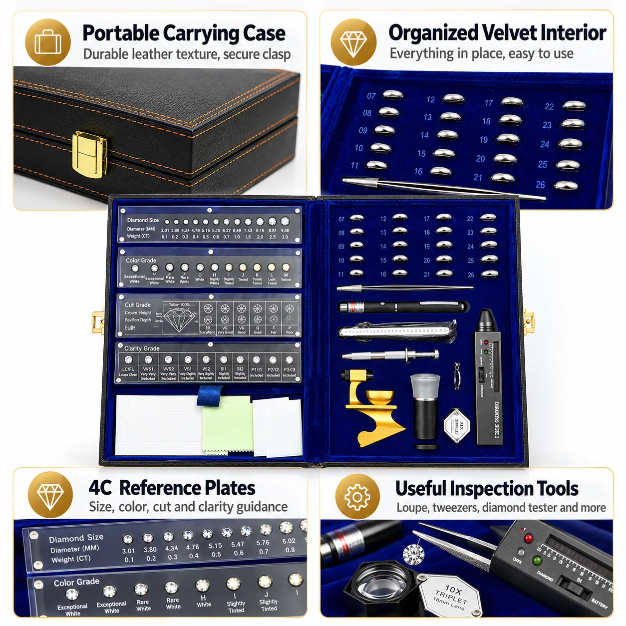 مجموعة أدوات فحص المجوهرات من - مراجعة Gemstone Identification Kit وسعره