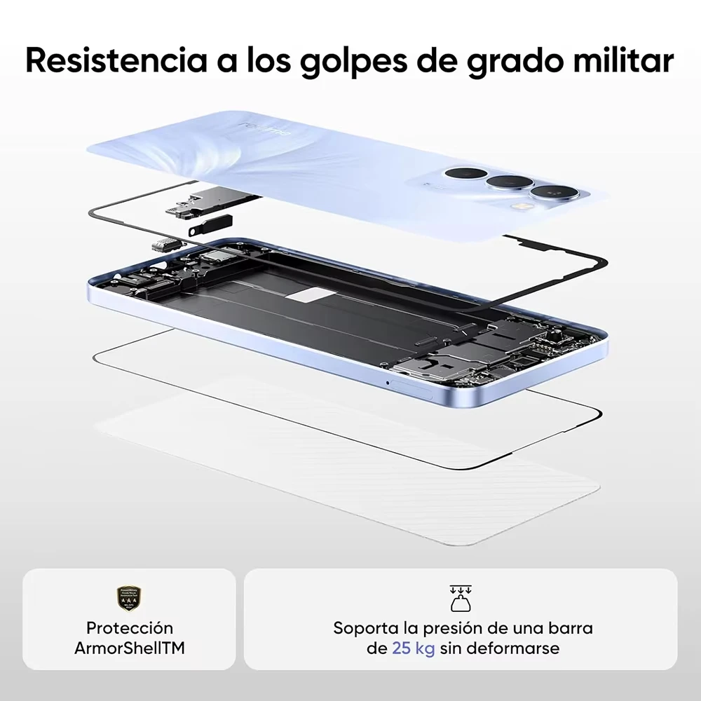 Smartphone Realme C100 5G Versión UE MediaTek Dimensity 6300, pantalla de 6.3 pulgadas Hz, batería de mAh, carga rápida de 45W, cámara trasera de 50MP 9