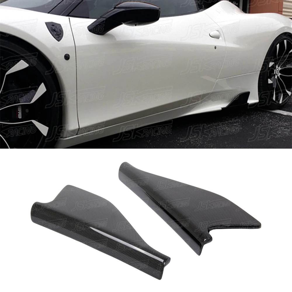 Carbon Fiber Side Skirts Fin For Ferrari 458 Speciale 2011-2016