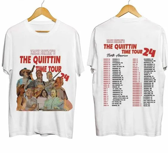 New Rare The Quittin Time 2024 Sweatshirt , Zach Bryan Tour Shirt