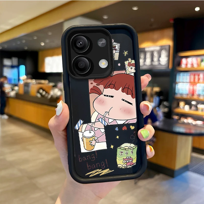 C-Crayon Shin-Chan Cartoon Phone Case For Redmi Note 13 12 Pro Plus 4G 5G Note 13 12 11 10 9 Pro 12C 10C 9C A2 A1 Silicone Cover