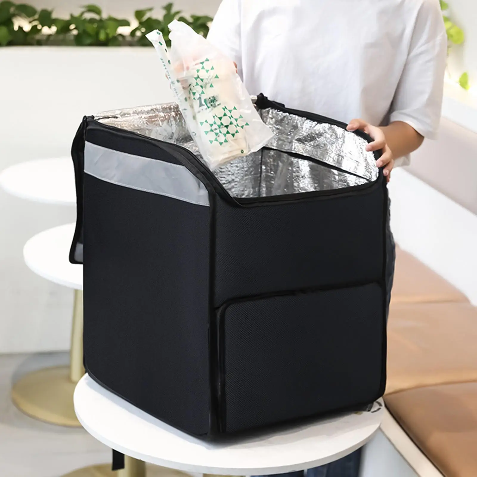 Extra Large 35L Thermal Food Bag Cooler Bag Refrigerator Box Fresh Keeping Food Delivery Backpack Insulated Cool Picnic Camping
