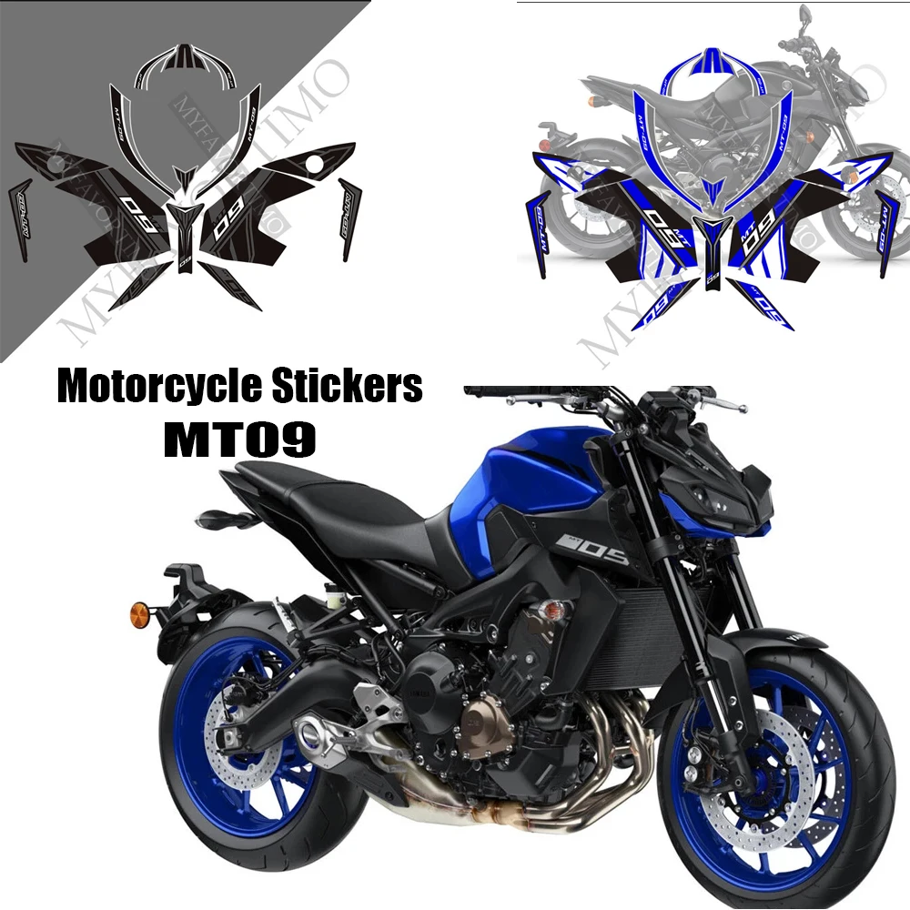 

For YAMAHA MT09 MT09SP Motorcycle Sticker Fuel Tank Pad Mt09 Mt09sp Tank Sticker Side Decal Anti Scratch MT09 MT09SP 2017-2023