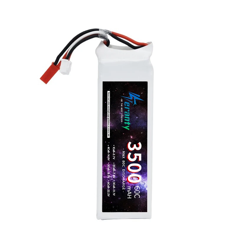 TERANTY 2S 7.4V Lipo Battery 3500mAh 60C With T Plug for RC FPV Airplane Helicopter Drone Tank Model Racing Car Hobby DEANS XT60