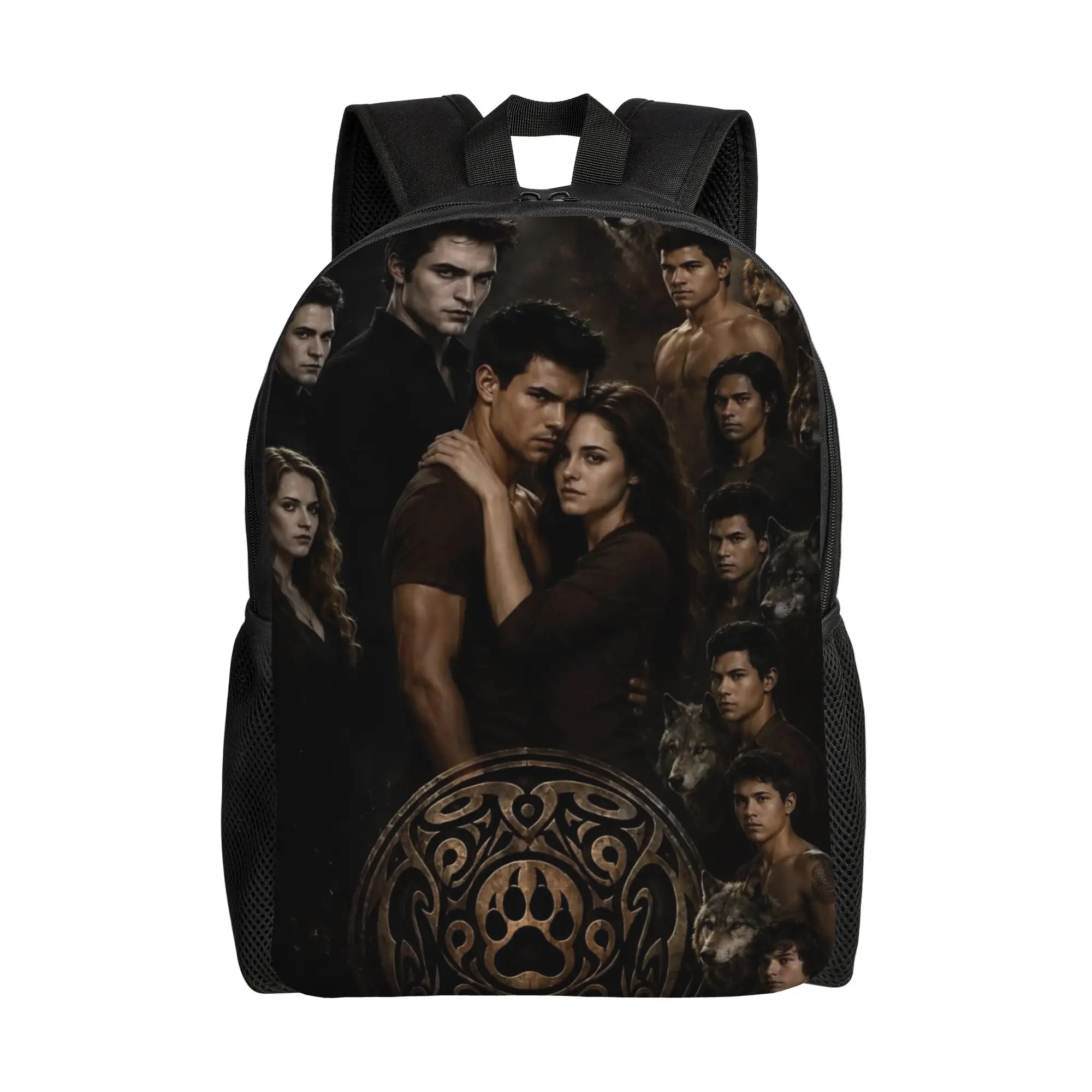 The Twilight Saga Movie Backpack for Men Women Fashion Student Work Daypack Bella Jacob Vampire College Canvas Bags Gift