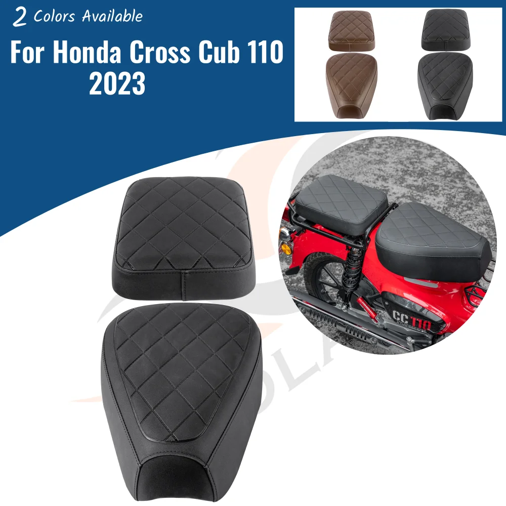 

Motorcycle Front Rear Seat Cushion For Honda Cross Cub 110 CC110 2023 Passenger Driver Rain Cover Accessories