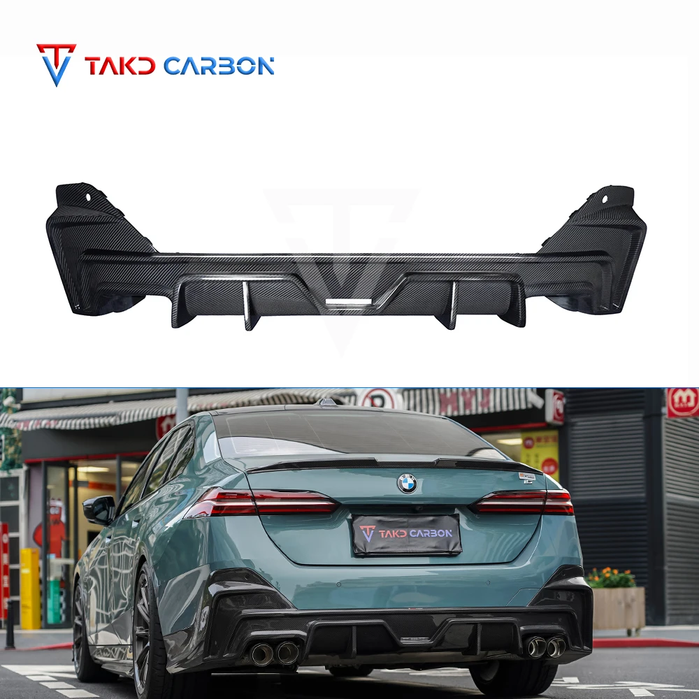 

G60 TAKD Carbon Design Dry Carbon Fiber 3K Twill Car Accessories Rear Bumper Diffuser Lip for bmws 5 Series G60 2024-UP