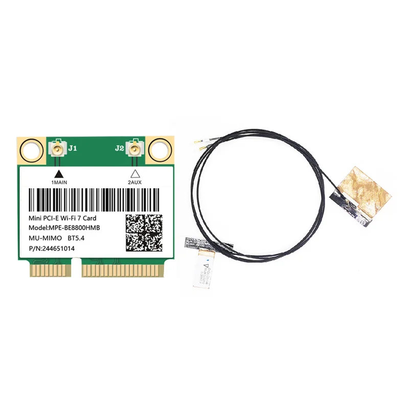 

Новый адаптер Wi-Fi 7 Mini-Pcie, трехдиапазонный 2,4G/5G/6Ghz, адаптер беспроводной сети Wi-Fi, адаптер Wi-Fi 7, для Win10/11