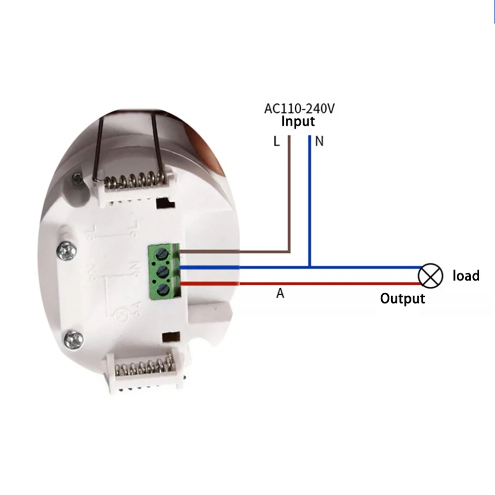 White 360 Degree Recessed PIR Motion Sensor Detector Light Switch AC110-240V For Ceiling Home Bathroom Energy Saving Electrical