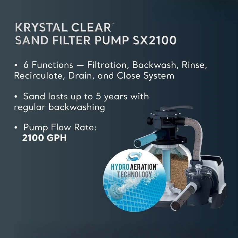 26363EH Ultra XTR 24ft x 12ft x 52in Above Ground Swimming Pool Set with Sand Filter Pump, Deluxe Automatic Vacuum Cleaner image 5