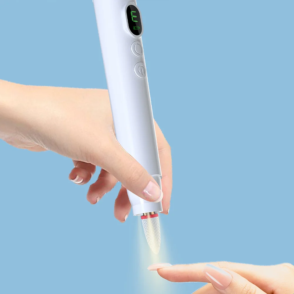 مثقاب أظافر صغير الحجم بشاشة LED قابل لإعادة الشحن، مبرد كهربائي لاسلكي لأظافر الجل، مطحنة ساندر محمولة مانيكير احترافية #2