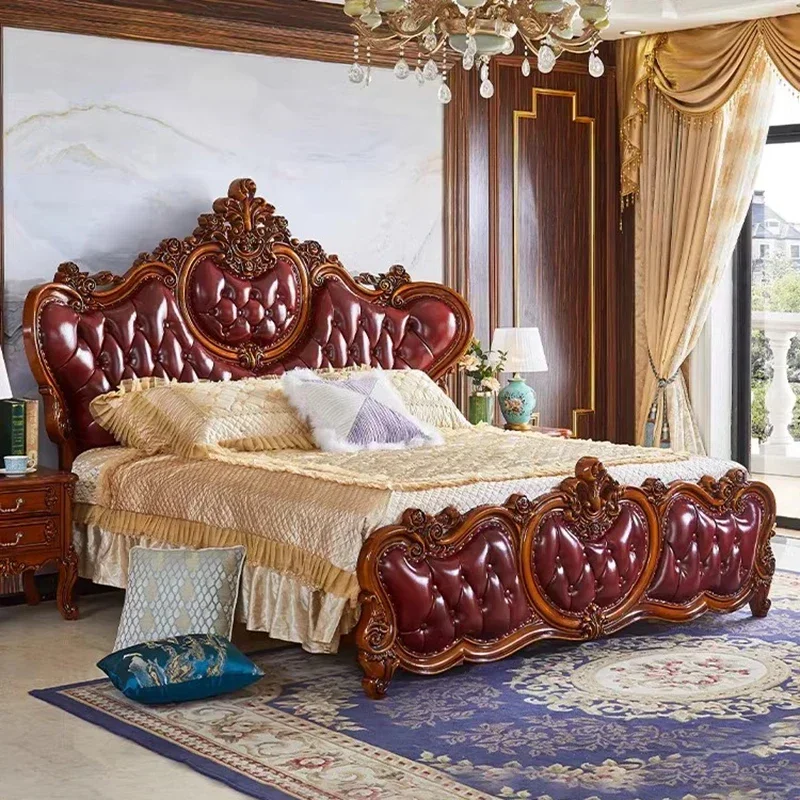 Luxury Modern Bed Wooden Full Girls Floating Design Sun Space Saving Queen Double Sleeping Bed Princess Cama Salon Furniture