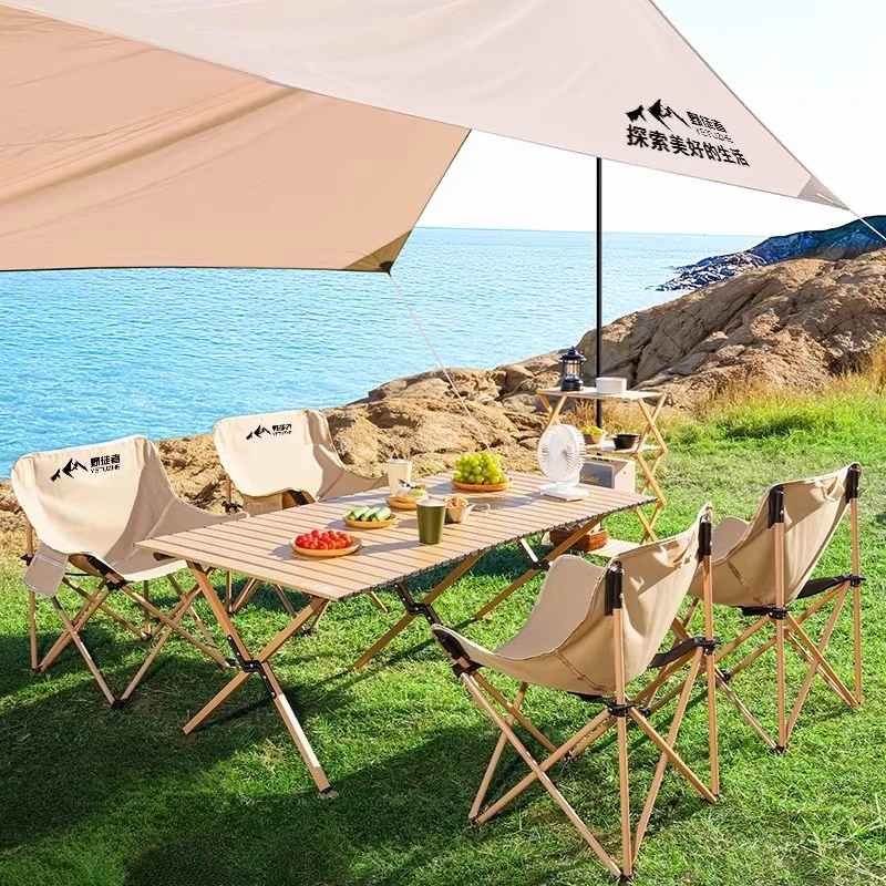 

Складной туристический стул-скамья из дерева, низкий, для кемпинга, уличная мебель Kazumi для путешествий