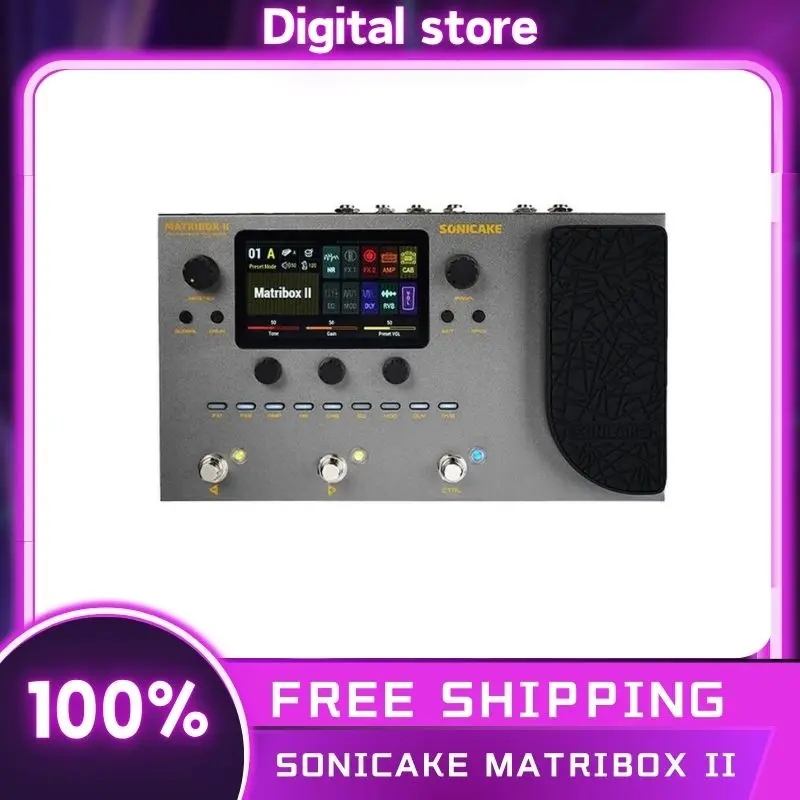 SONICAKE Matribox II Electric Guitar Amp Custom Modeling Multi-Effects Processor FX Loop MIDI Stereo IR USB AUX In Metal Shell