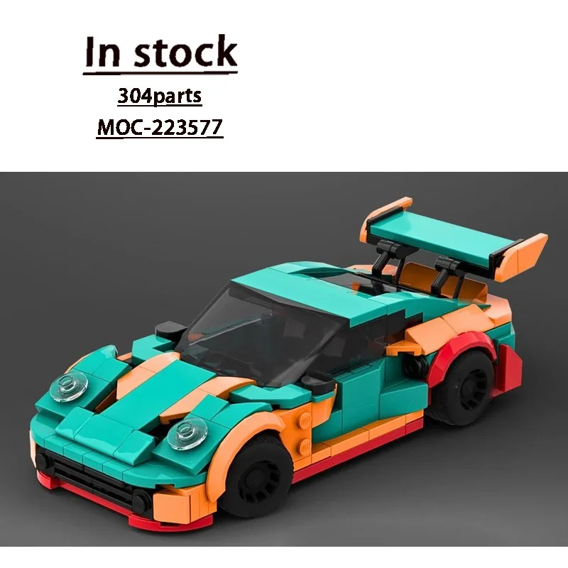 

MOC-223577 Классический маленький GT3 RS спортивный автомобиль, гоночный строительный блок, модель 304, детали MOC, креативная детская игрушка на день рождения для мальчиков, подарок
