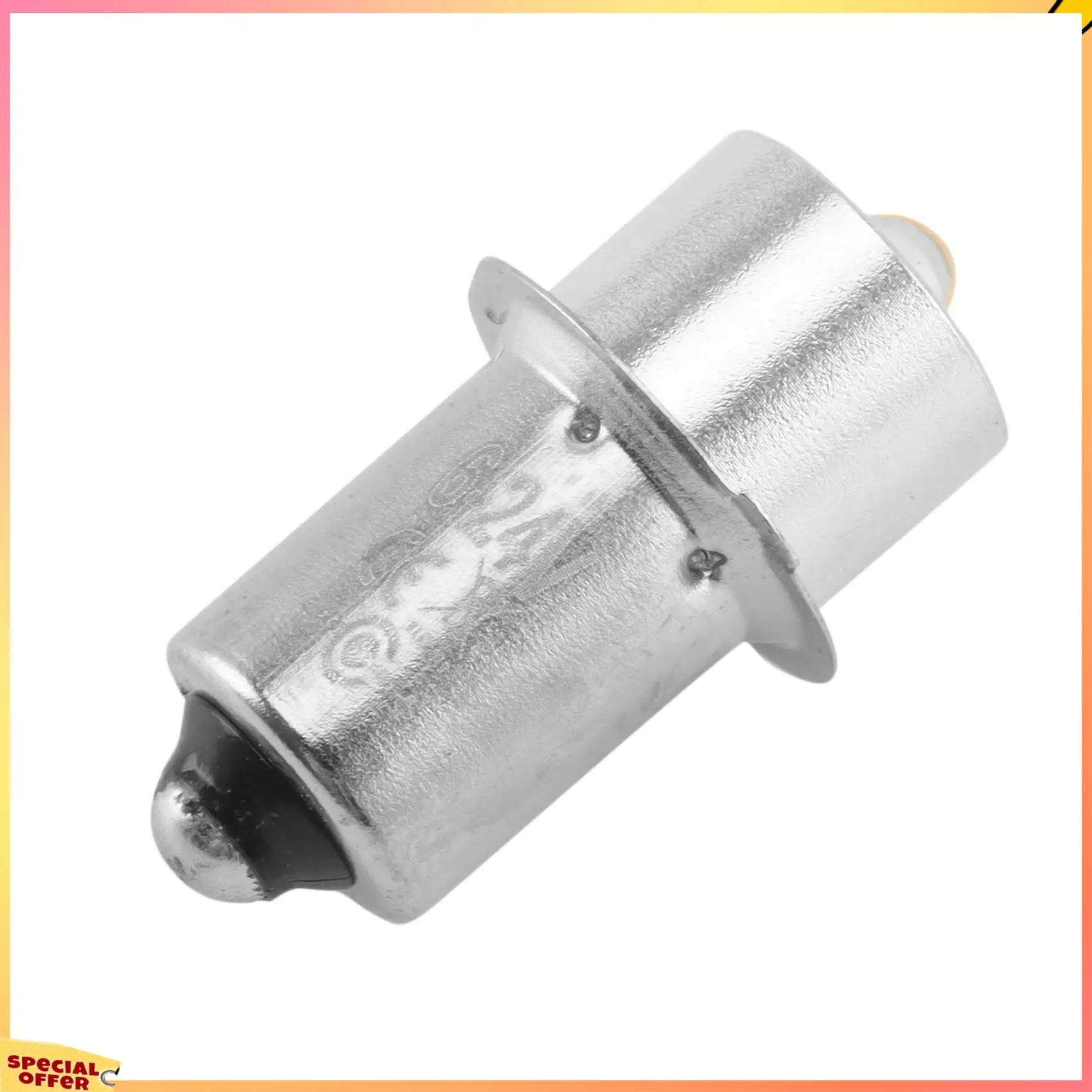 ABFI Flashlight Bulb Metal LED Replacement Light Bulb Outdoor High Bright Hiking Camping Fishing 6-24V P13.5S
