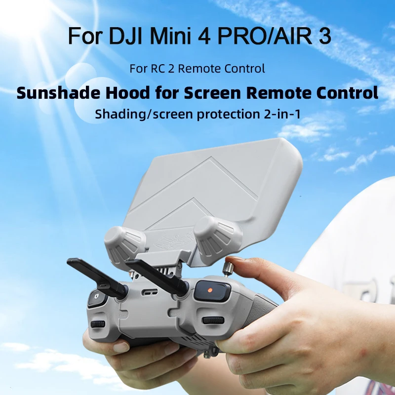 Sonnenschutz haube Kipphebel schutz 2 in 1 faltbare Schale für Dji RC 2 Steuerung für Dji Mini 4 Pro/Air 3 Drohne RC2 Zubehör