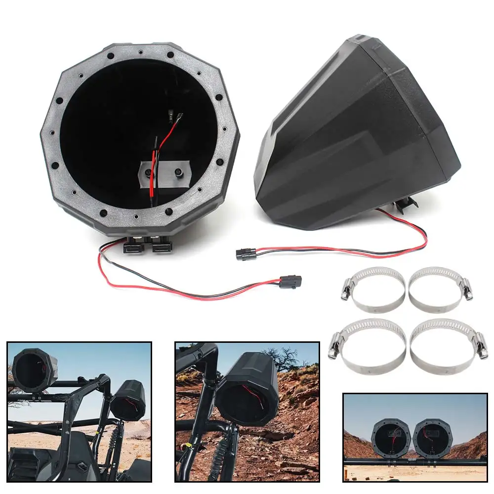 Compatible with Can-Am Marverick X3 Max Turbo R Polaris RZR XP 800 900 1000 Accessories 8 Inch Speaker Enclosure 1.5-2