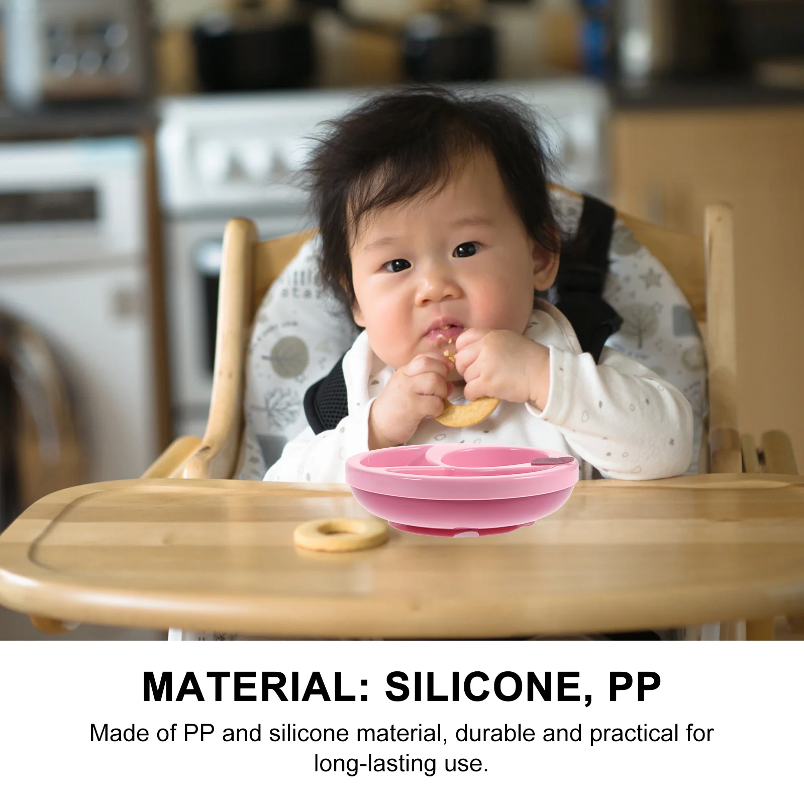 

1pc Anti-Slip Suction Baby Bowl Durable Insulated Divided Feeding Plate For Infant Toddler Meals Bpa-Free Multi-Compartment