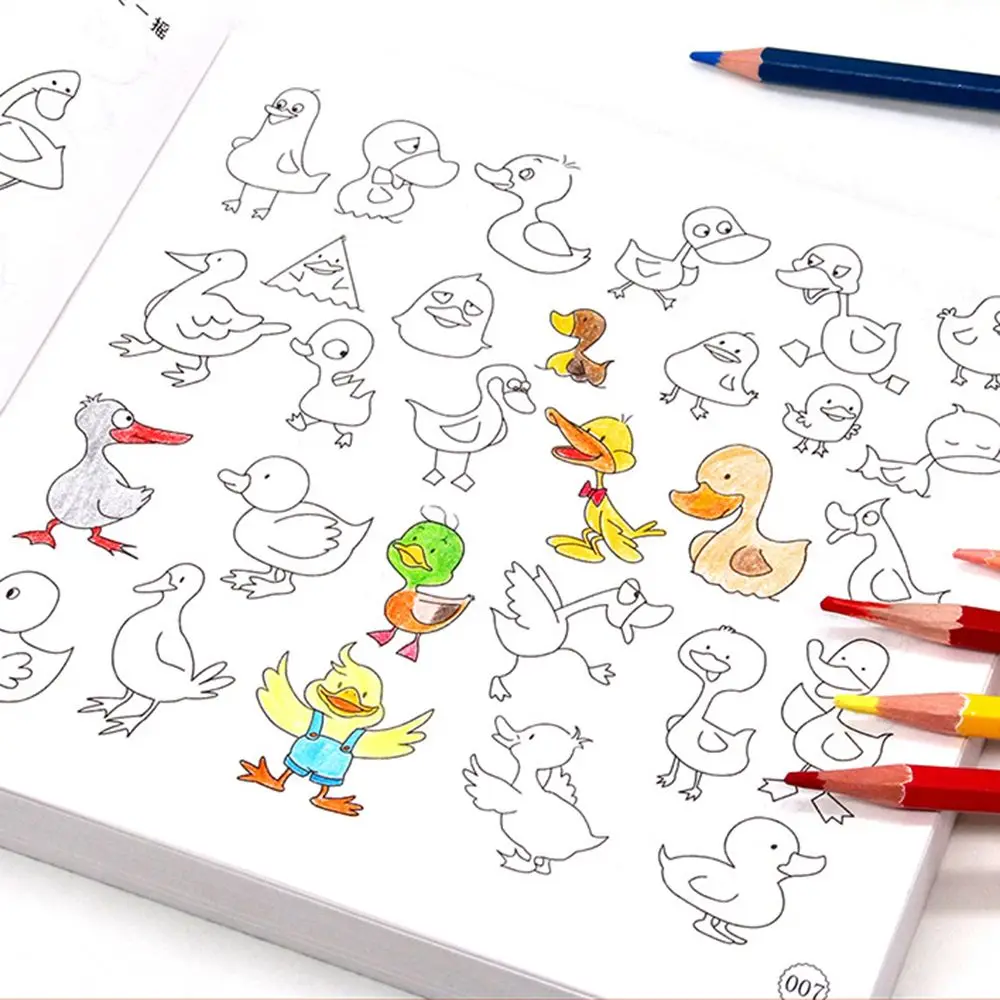 Paquete Art Starter: cuaderno Doodle, figuras de palos paso a paso y libros para colorear para niños para diversión creativa
