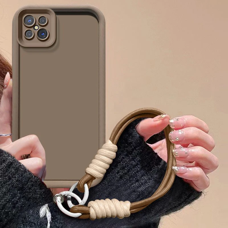 For Oppo Reno4 Z 5G Case OPPO Reno 4Z Phone Case CPH2065 Fashion Soft Shockproof OPPO Reno 4z Cover Anti loss hanging rope