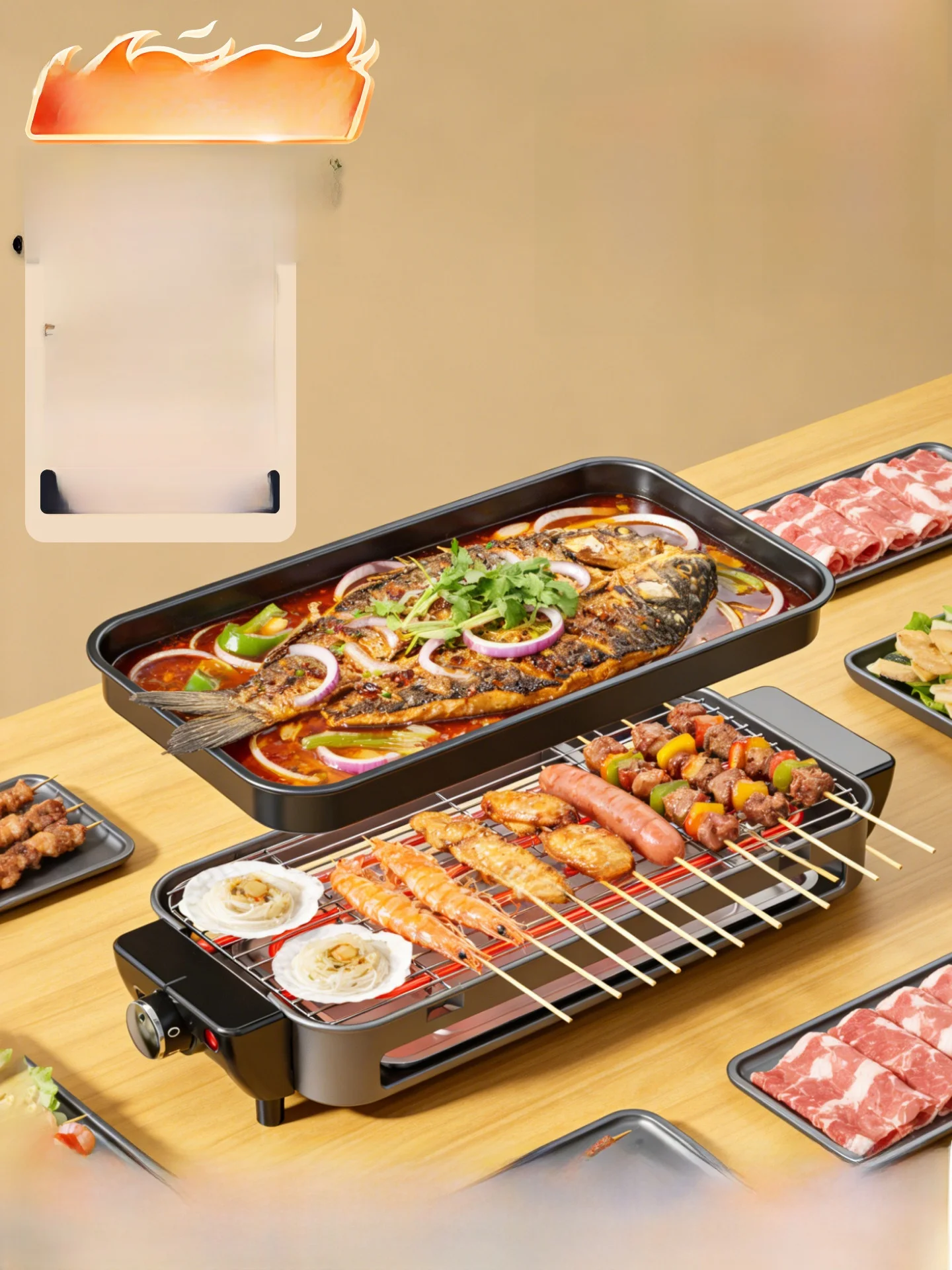 

Многофункциональная разборная печь для барбекю для 2-5 человек, для использования в помещении, на кухне, балконе, во дворе, на улице