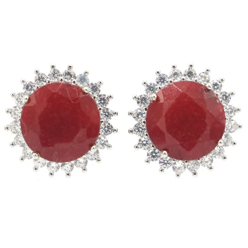 

Купите 4 и получите 1 бесплатно 18x18 мм Прекрасные милые 6,5 г Настоящий зеленый изумрудный синий сапфир Красный рубин Белый CZ Повседневная одежда Серебряные серьги