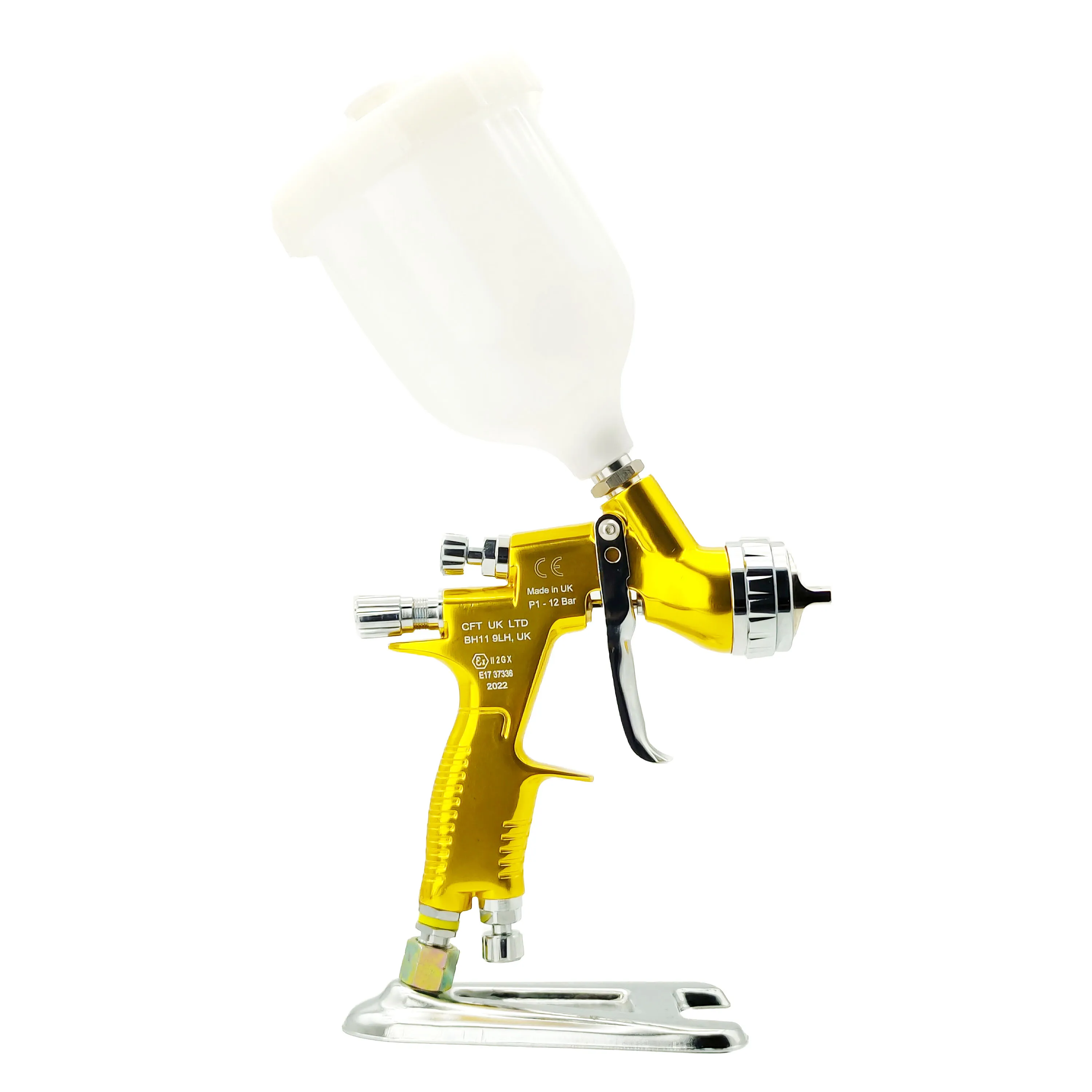 2024 GOLD Spray Gun 1.3/1.8mm High Quality HVLP Car Painting Gun With Mixing Cup No-Clean Tank For Car Painting