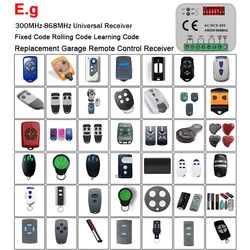 Remote Control Receiver 300-900MHz AC DC 9-30V For 868MHz Garage Gate Door Control Transmitter
