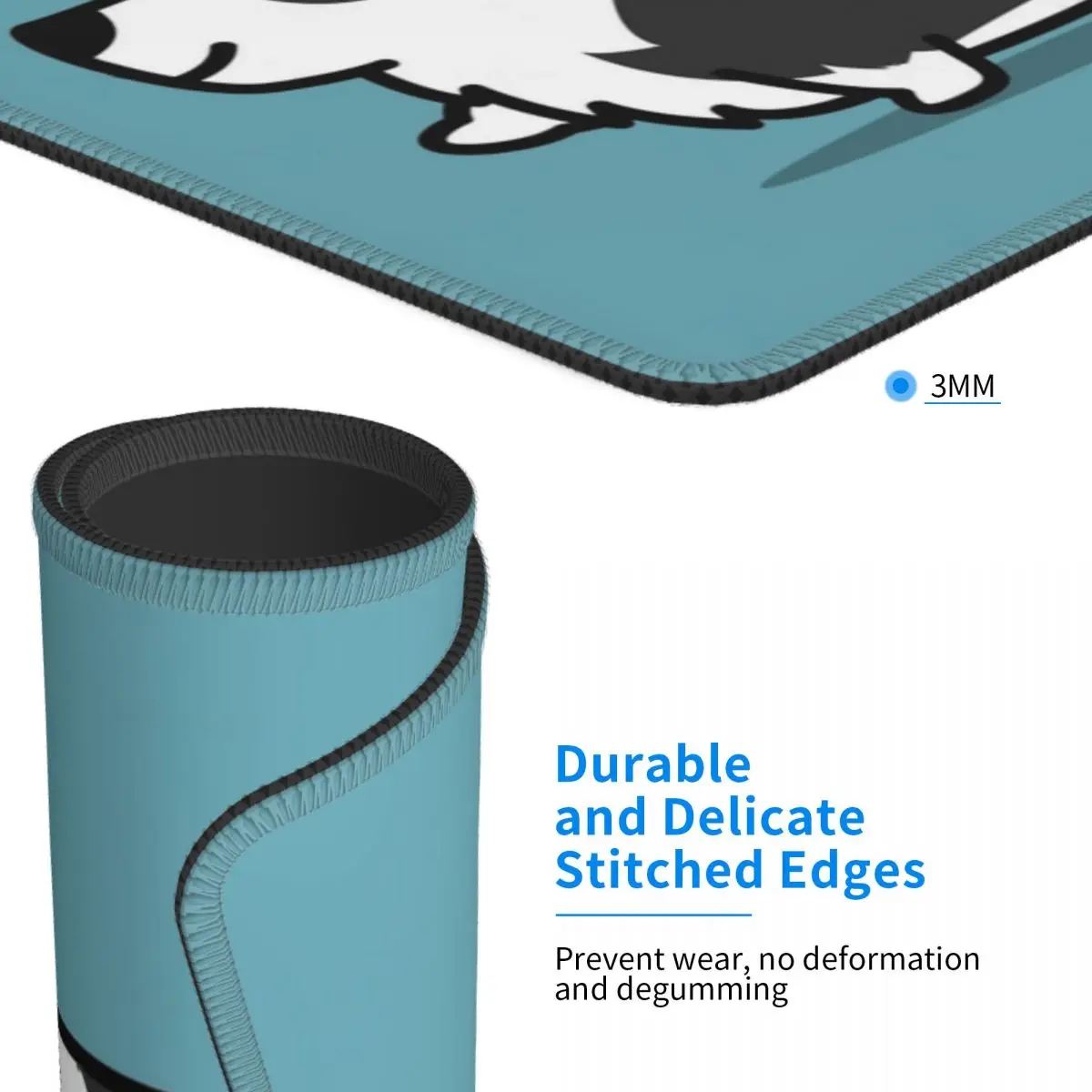 لطيف الحدود الكولي ماوس الوسادة الكمبيوتر لوحة المفاتيح الماوس حصيرة ألعاب الكمبيوتر حصيرة مكتب الجدول الحصير #2