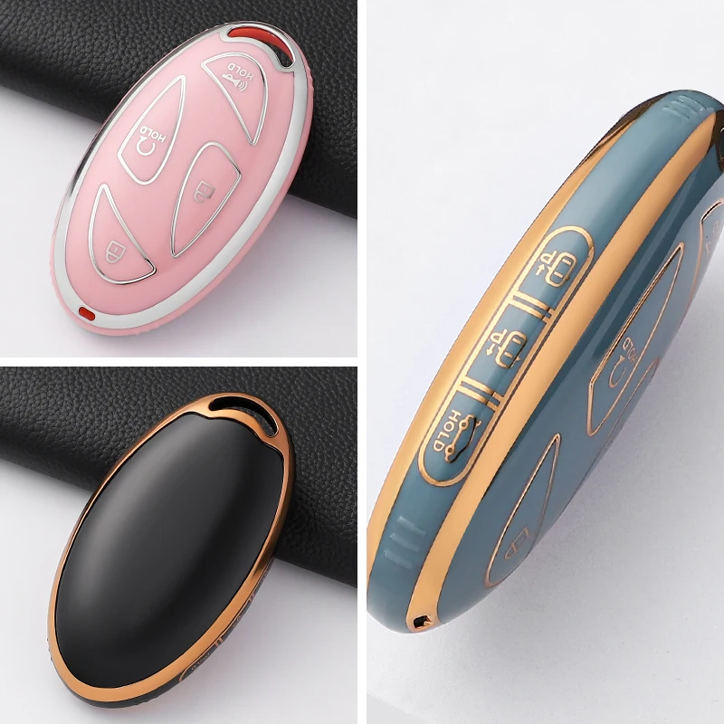 موضة جديدة لينة حافظة مفاتيح السيارة من البولي يوريثان غطاء شل لشركة هيونداي أيونيك 6 عظام GN7 كونا Ev الجائزة الكبرى الجديدة 5/7 أزرار الملحقات #3