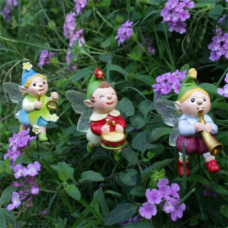 

Garden Ornaments Durable Ground Plug Flower Pot Decoration Micro Landscape Waterproof Design Home Decoration Resin Ornaments