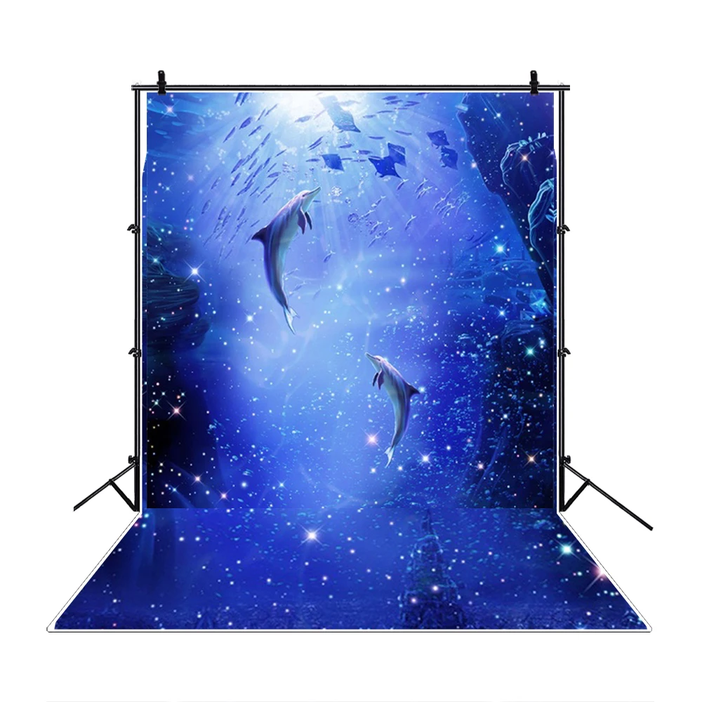 Fondo submarino para estudio fotográfico, telón de fondo con diseño de Mundo Marino, Océano, peces, Coral, acuario, pecera, retrato de bebé