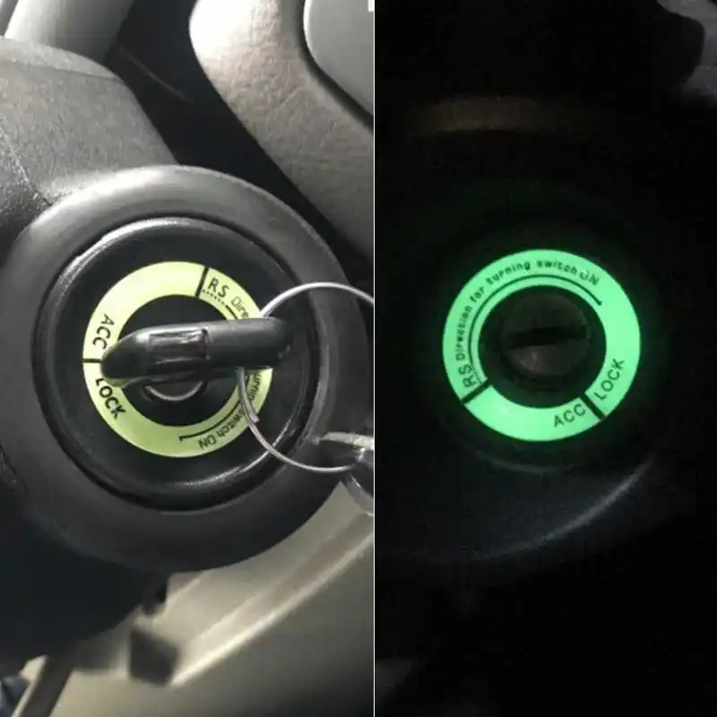 Luminous Car Ignition Keyhole Ring Car Sticker for Toyota Camry RAV4 Prado Corolla YARIS KIA Rio Sorento Sportage K2 K3 K4 K5