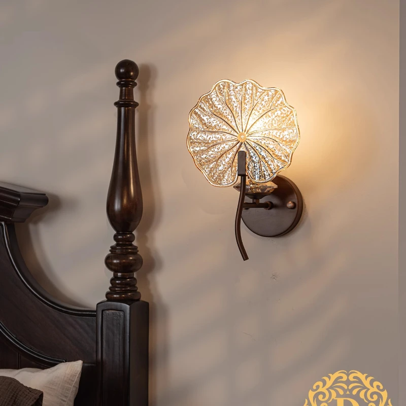 

Bedhead wall lamp antique style bedroom living room background wall lamp atmosphere retro lighting fixtures