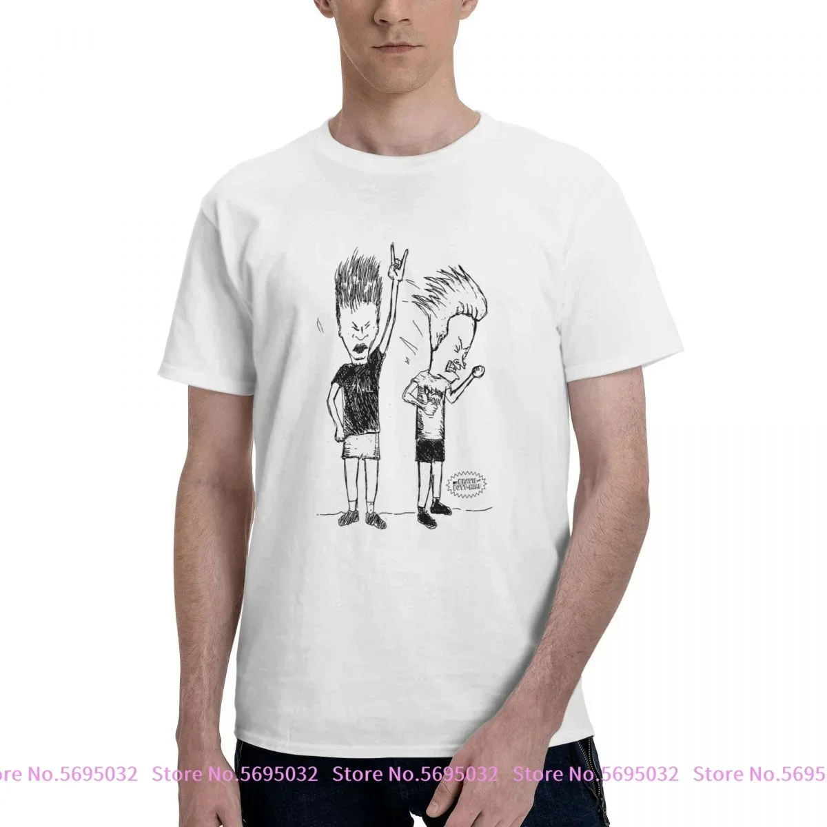 

Pop Beavis And Butt-Head Rock Forever Sketchgraphic T-shirt Tee Unique Vintage Shirt Streetwear