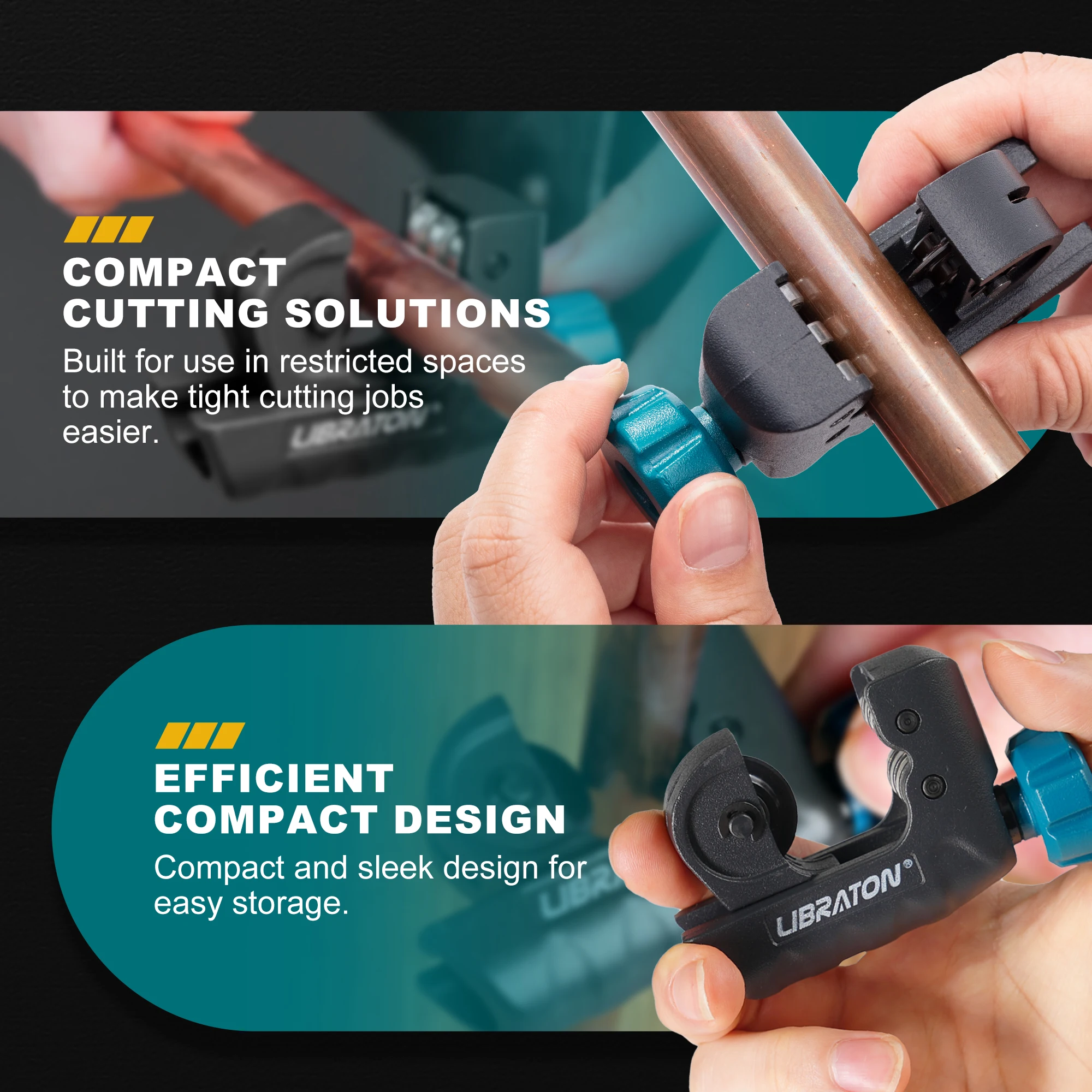 Libraton Mini Schläuche Cutter 4mm bis 28mm, Mini Rohr Cutter, kupfer Rohr Cutter mit Entgraten Werkzeug für Aluminium Rohr, Metall Rohr