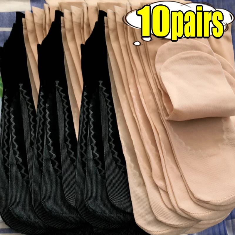 

Женские носки из чистого хлопка, чулки с кристаллами, носки-лодочки с вышивкой, ультратонкие дышащие чулки с защитой от крючков