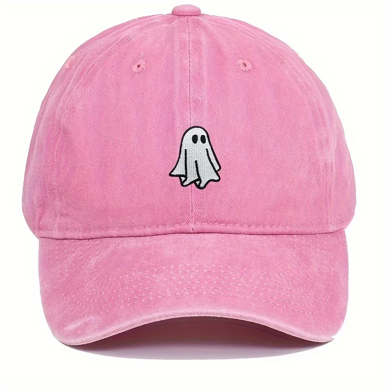 

Halloween Embroidered Baseball Hat with Cute Ghost Pattern Simple Style Suitable for Men and Women