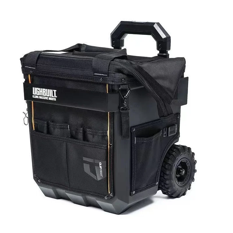 Tool Bag Wheeled Trolley Toolbox Handbag with Trailer Professional Electrician Fishing Bucket Storage Professional Organizer