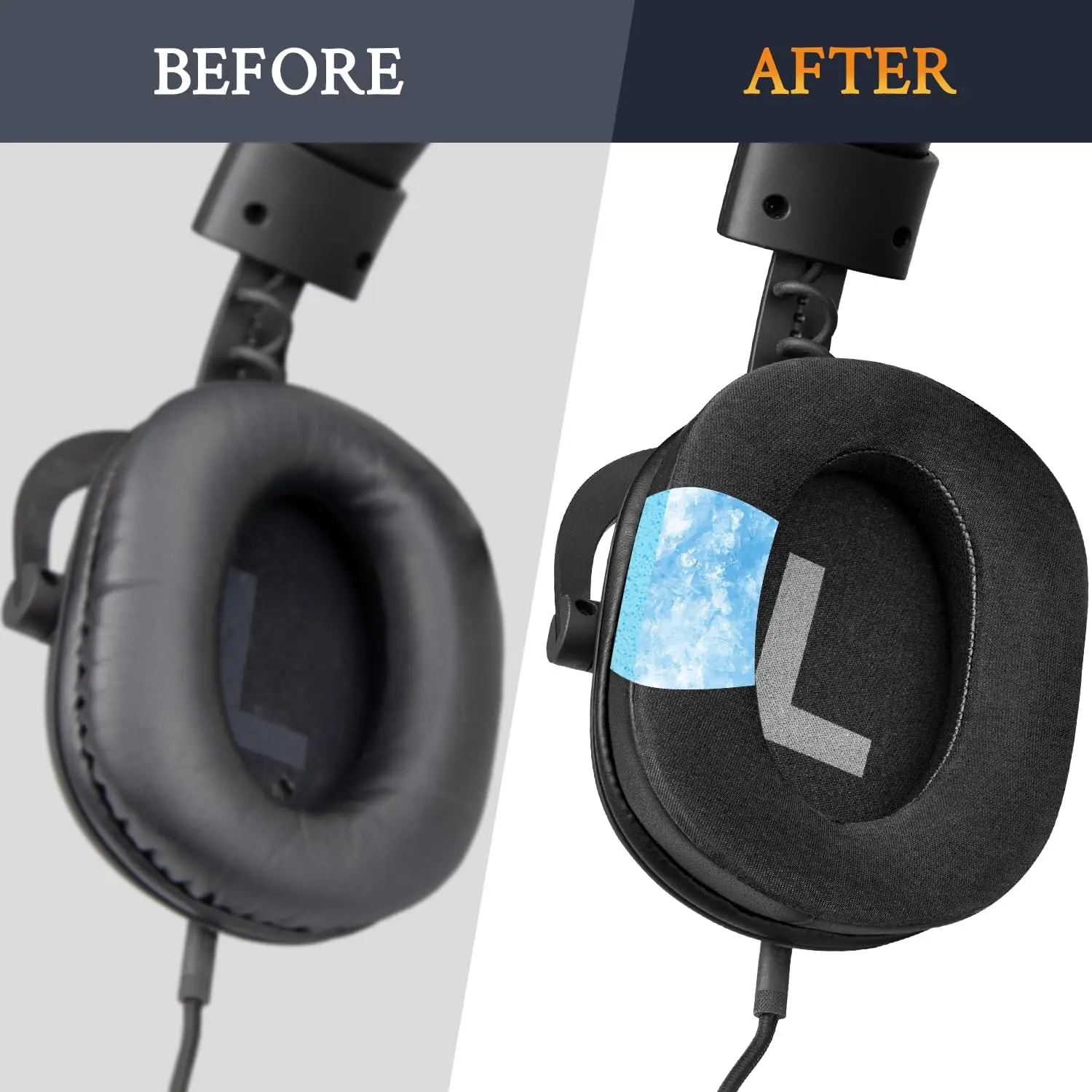 G Pro X Cooling Gel แผ่นรองหูฟังสําหรับ Logitech G Pro, G Pro X, G Prox 2, G Pro X SE หูฟัง, แผ่นรองหูฟังพร้อม