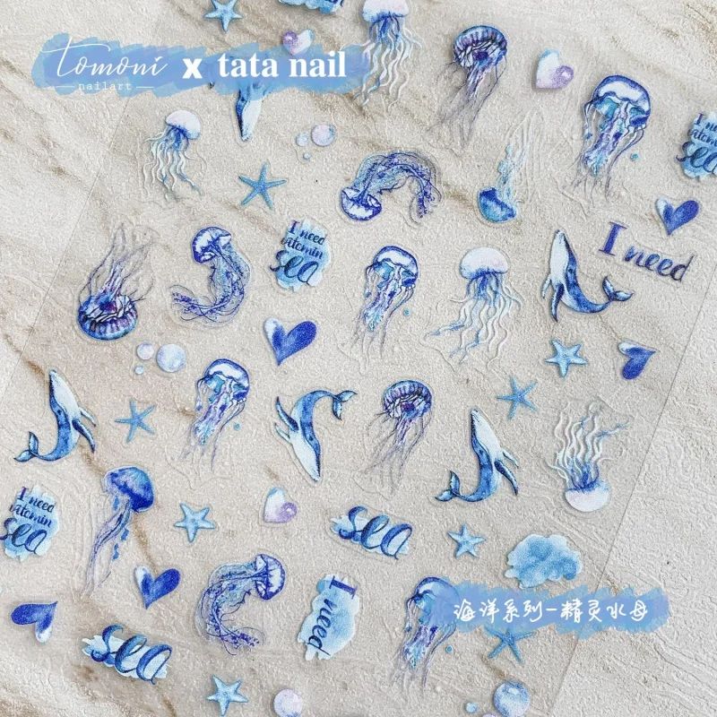 Ta60 Thin Tough Tata & Cooperation Japanese Style nail Beauty sticker Adhesive Color Jellyfish Whale