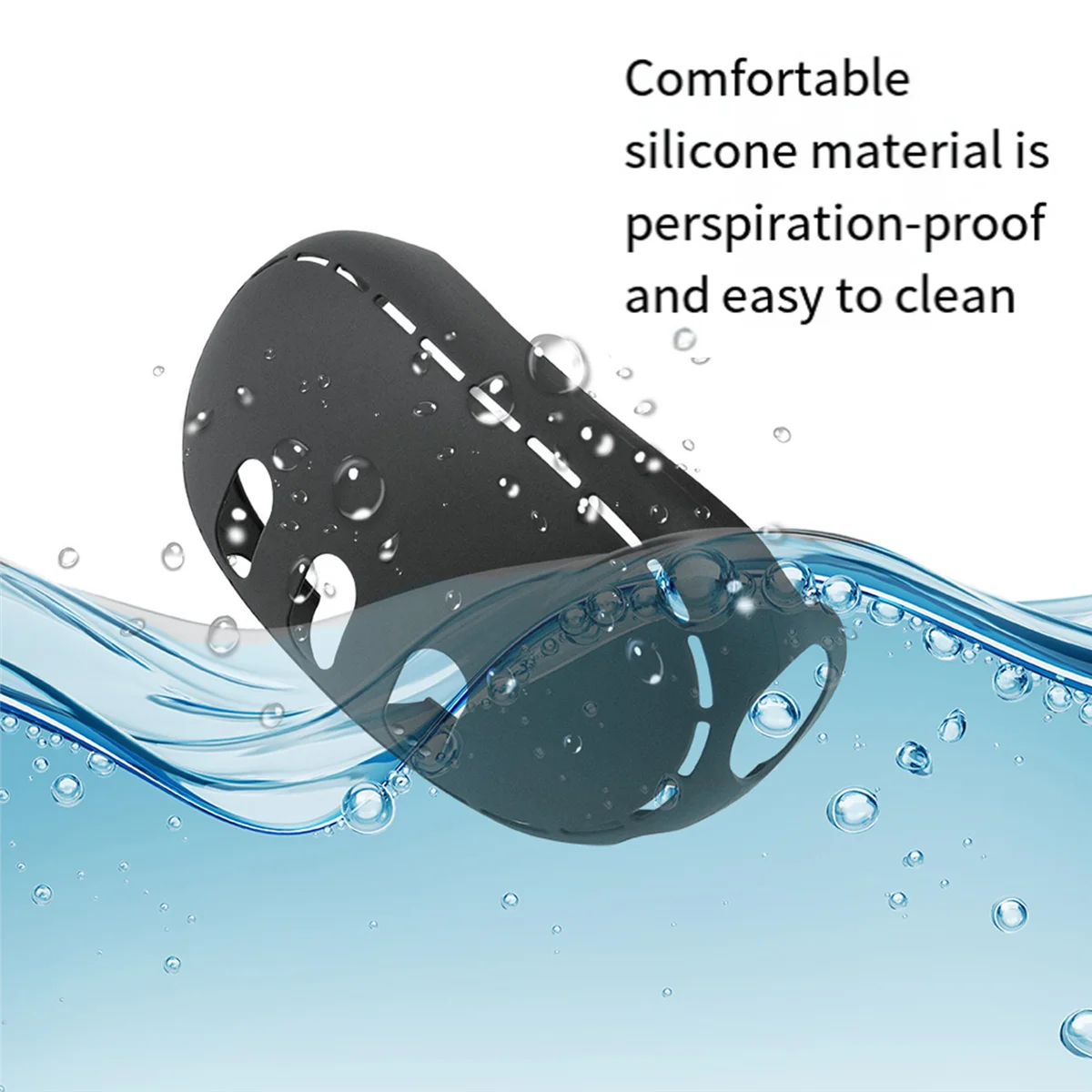 حافظة من السيليكون لـ Meta Quest 3 + مجموعة غطاء الوجه لـ Meta Quest 3 حافظة واقية ملحقات الواقع الافتراضي باللون الأسود