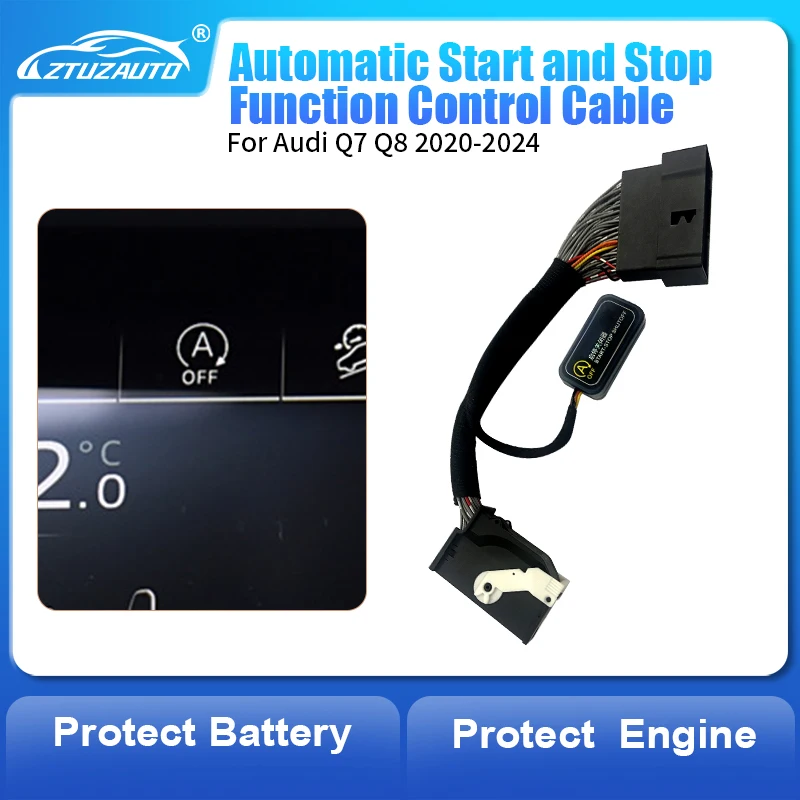 

For AUDI Q7 Q8 2020-2024 Car Automatic Stop Start Engine System Off Close Control Sensor Plug Smart Stop Cancel Auto Accessorie