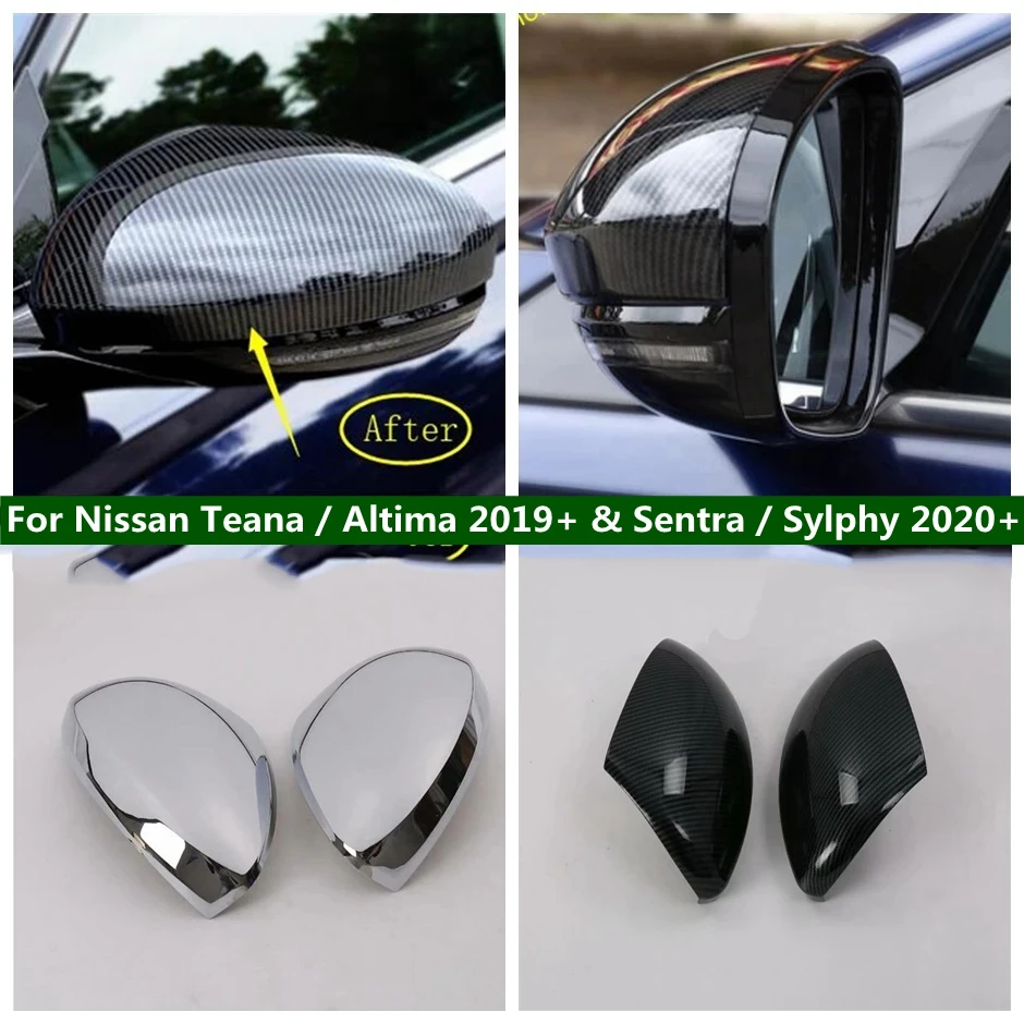 

Outside Door Rearview Mirror Protector Shell Cap Cover Trim For Nissan Teana / Altima 2019 - 2023 & Sentra / Sylphy 2020 - 2024